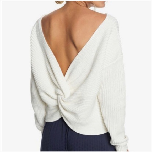 NWOT Roxy Open Back Sweater - Picture 2 of 7